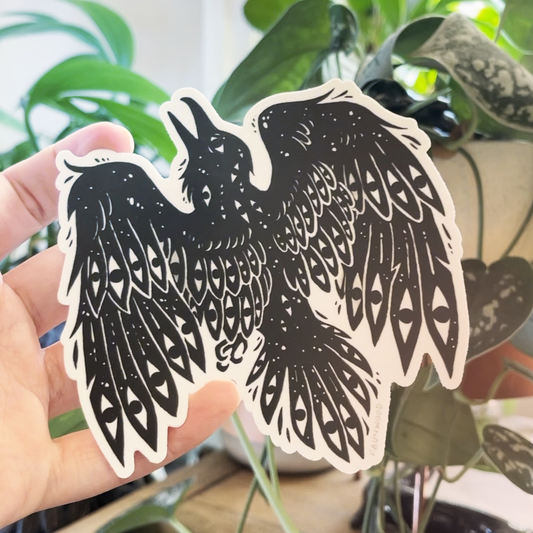 Corvid ✦ Matte Vinyl Sticker