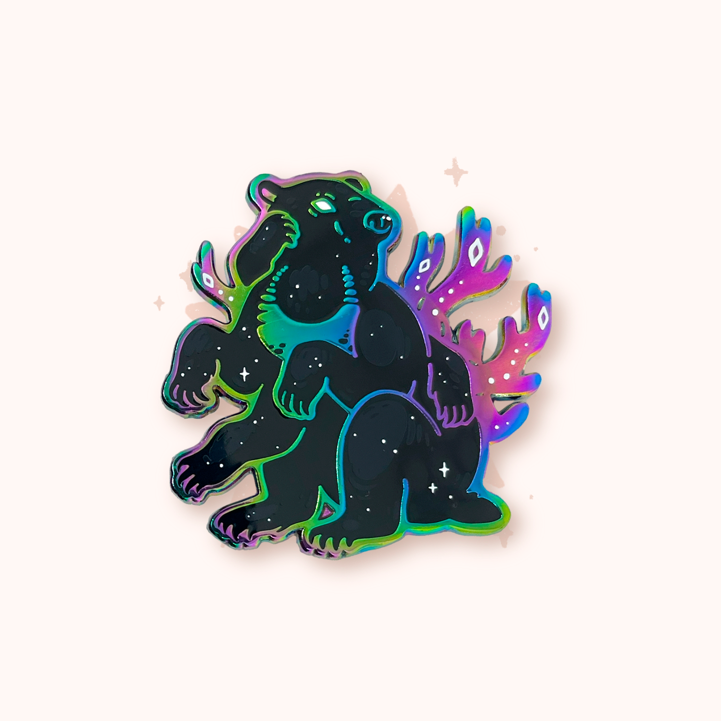 Moon Bear ✦ Rainbow Pin